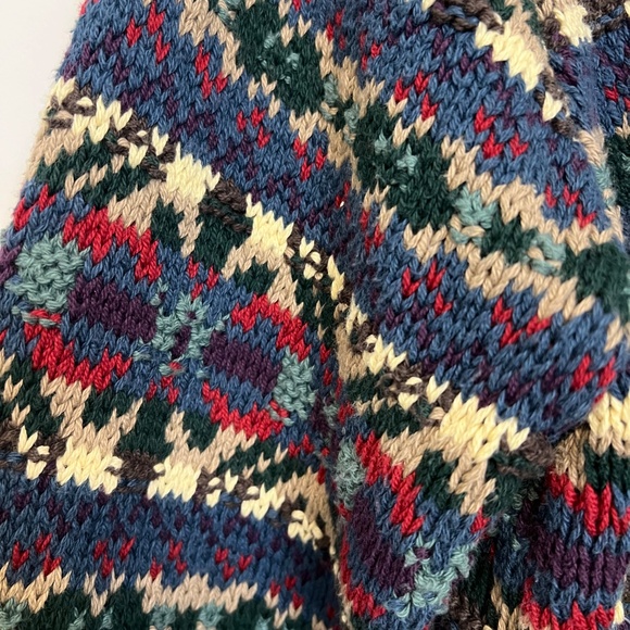 Vintage L.L. Bean Sweater Womens Large Nordic Fair Isle Cardigan Made In USA 90s - Picture 5 of 10